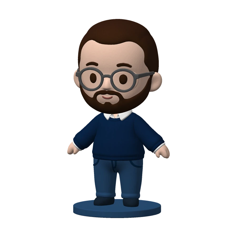 La figurine imprimée en couleurs